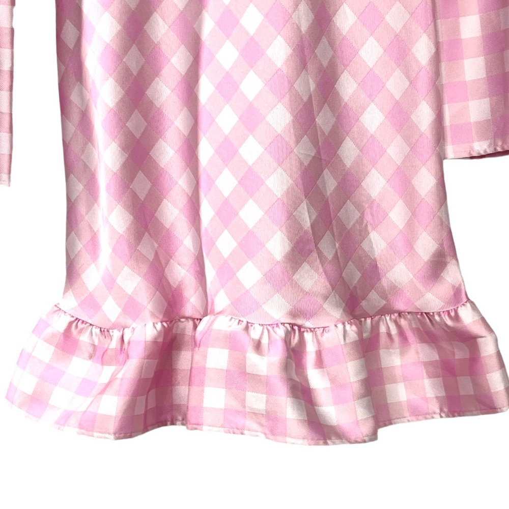 Cynthia Rowley Jane Gingham Dress in Pink Size 10 NWT - Picture 7 of 8